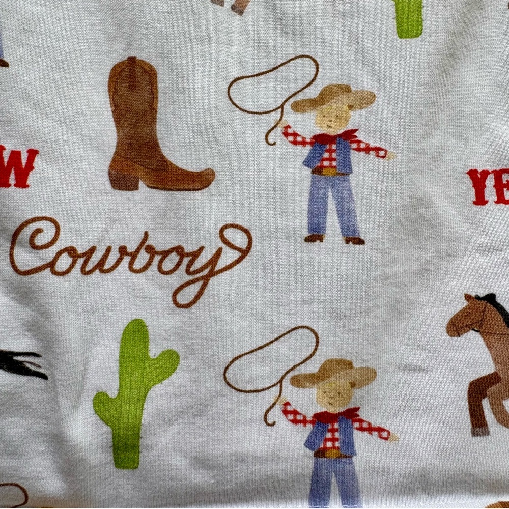 Cecil & Lou Long Sleeve Rodeo Cowboy Yee Haw Western Polo Shirt: Toddler Boys 2T - Picture 5 of 5